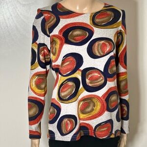 Stephanie by Crystal Colorful Abstract Top